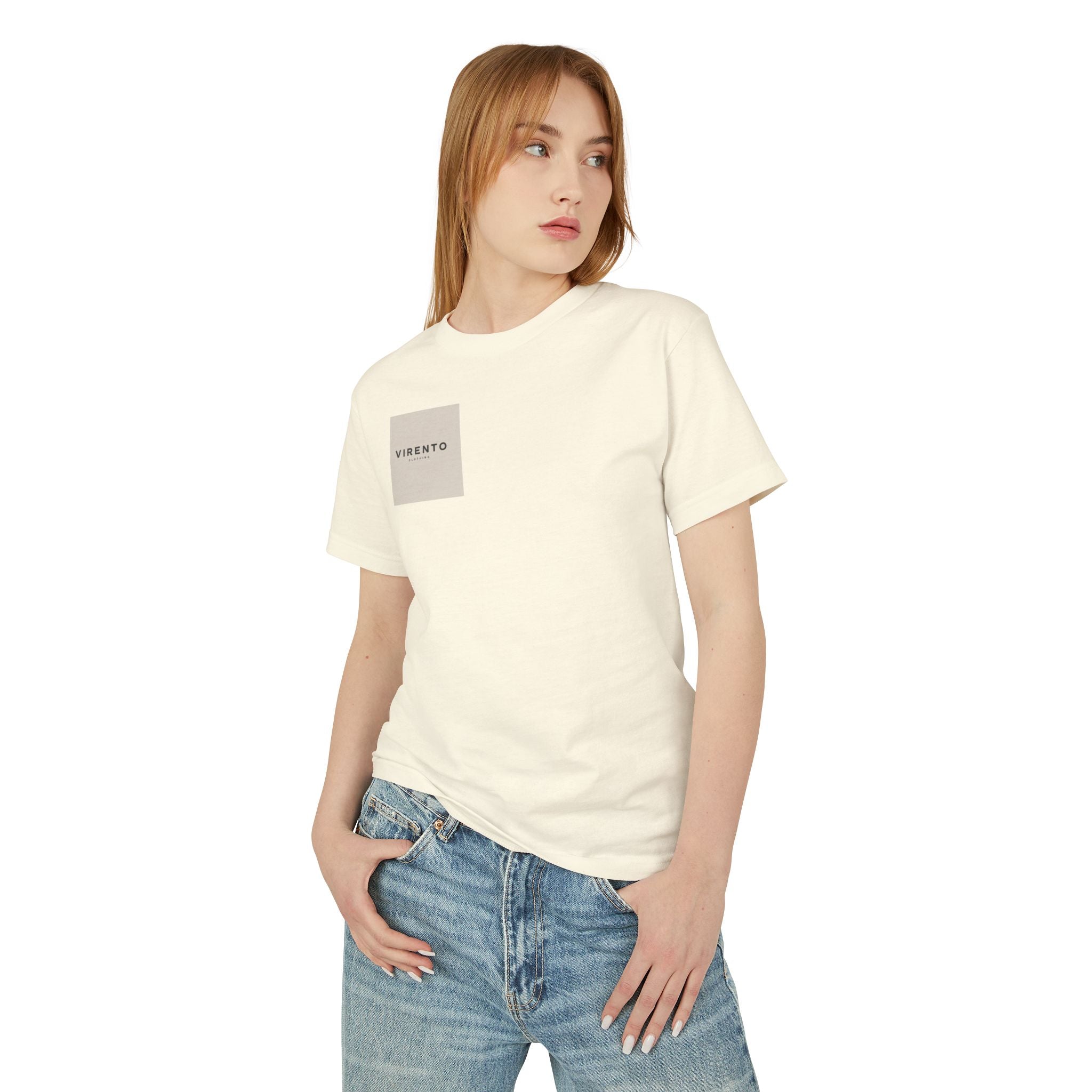 Virento Logo Cotton Tee — Minimalist Box Graphic T-Shirt