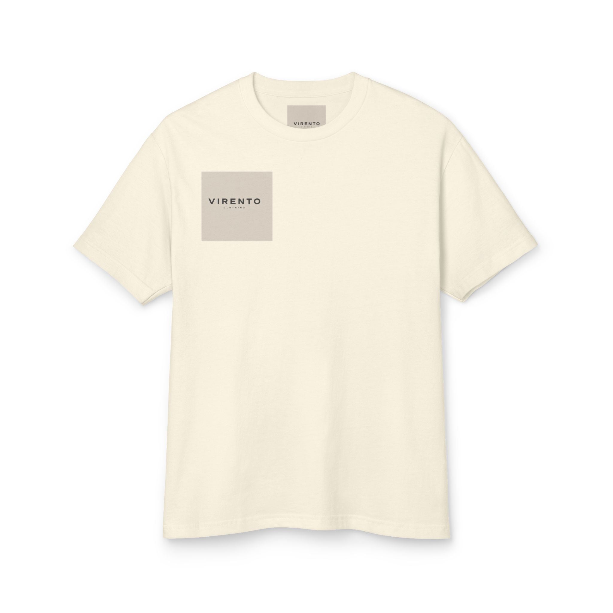 Virento Logo Cotton Tee — Minimalist Box Graphic T-Shirt