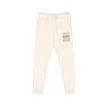 Cream Garment-Dyed Fleece Sweatpants with Minimal Pocket Logo