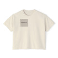 Virento Women's Boxy Tee — Minimal Logo Crop T-Shirt