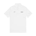 Embroidered White Under Armour Men's Performance Polo — VIGENT? Logo