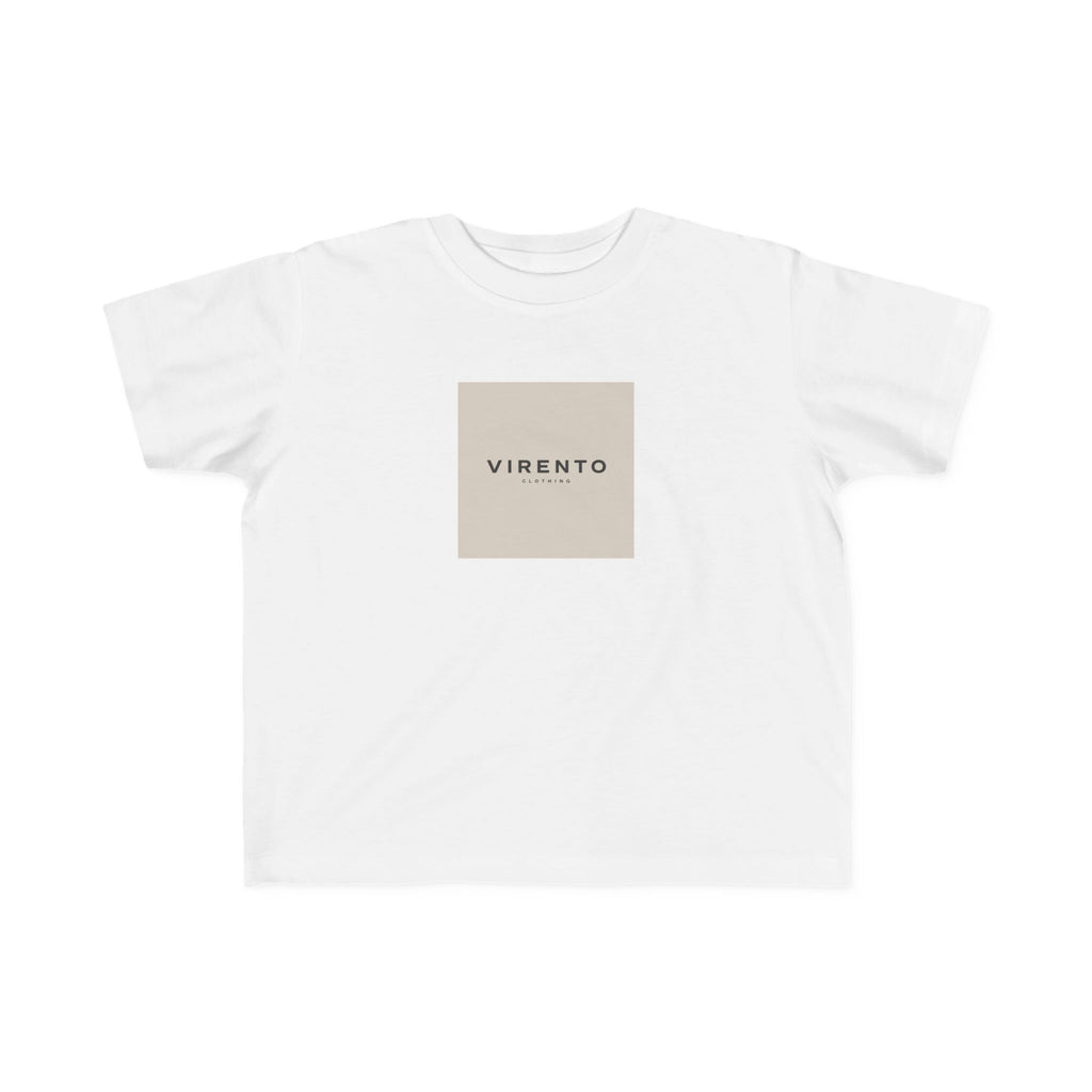Kids Logo Tee — 'VIRENTO' Minimal Square Graphic Toddler T-Shirt