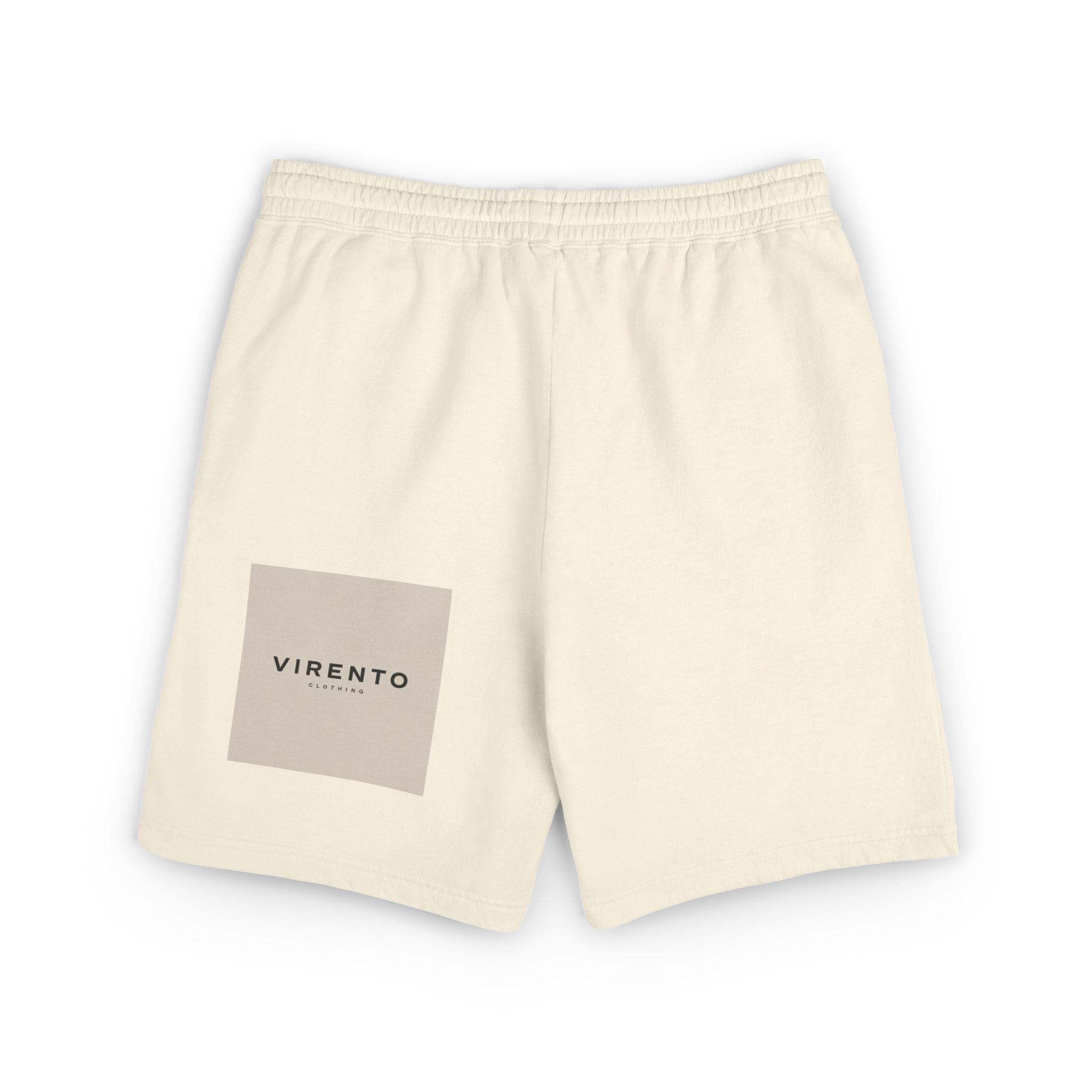 Fleece Sweat Shorts — 'VIRENTO' Minimal Logo Casual Lounge Shorts