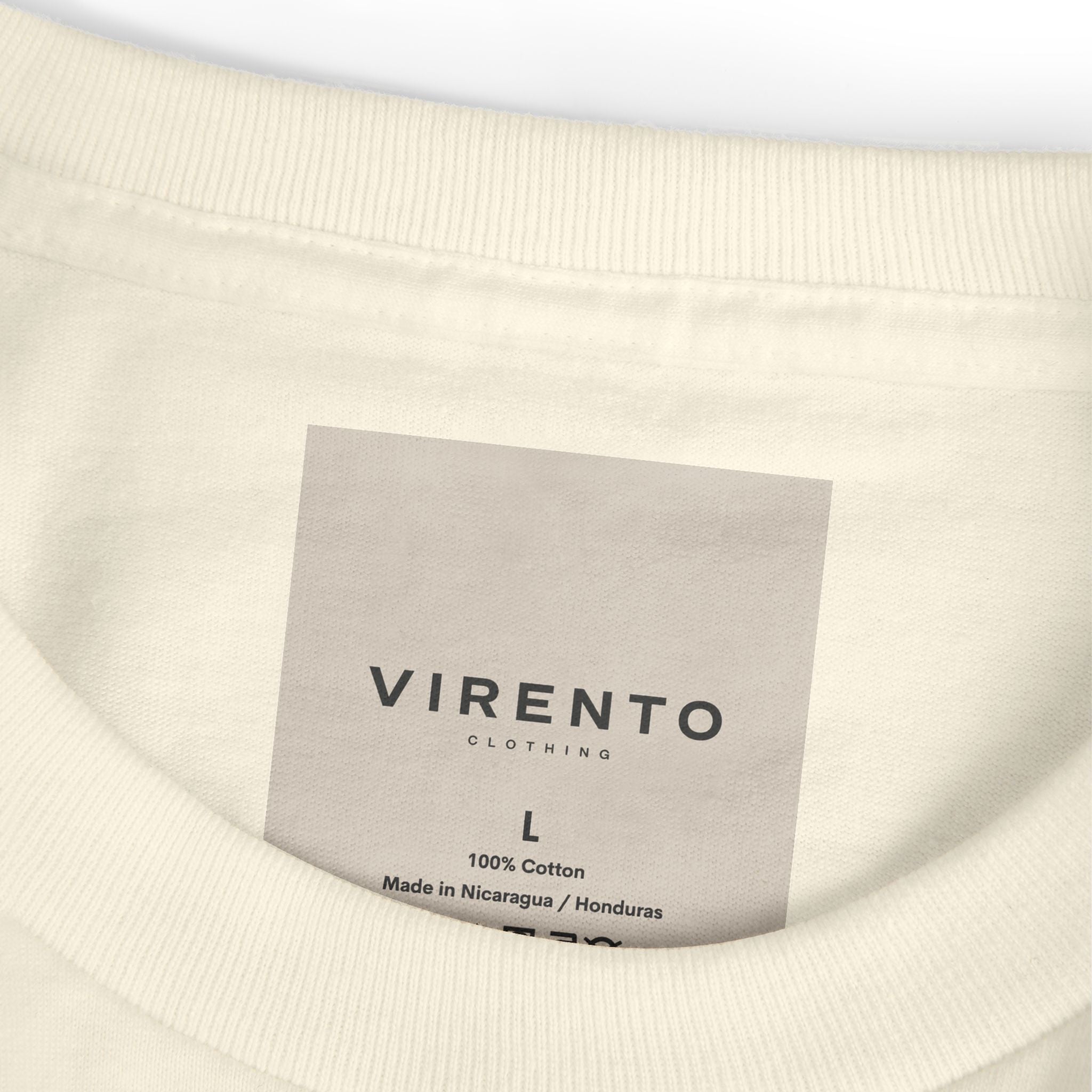 Virento Logo Cotton Tee — Minimalist Box Graphic T-Shirt