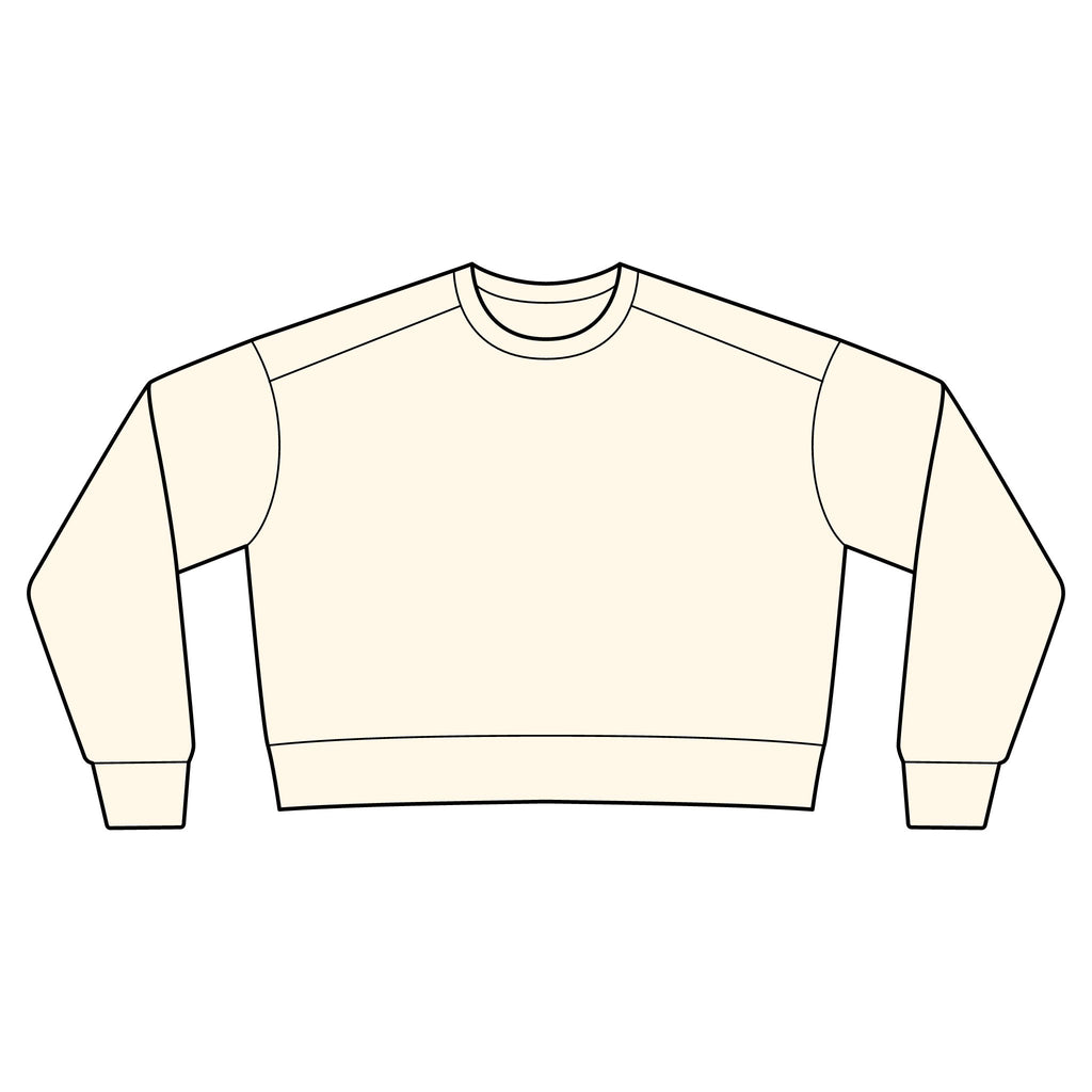 Women's Crewneck Sweatshirt — Minimal 'VIRENTO' Box Logo, Garment-Dyed Casual Pullover