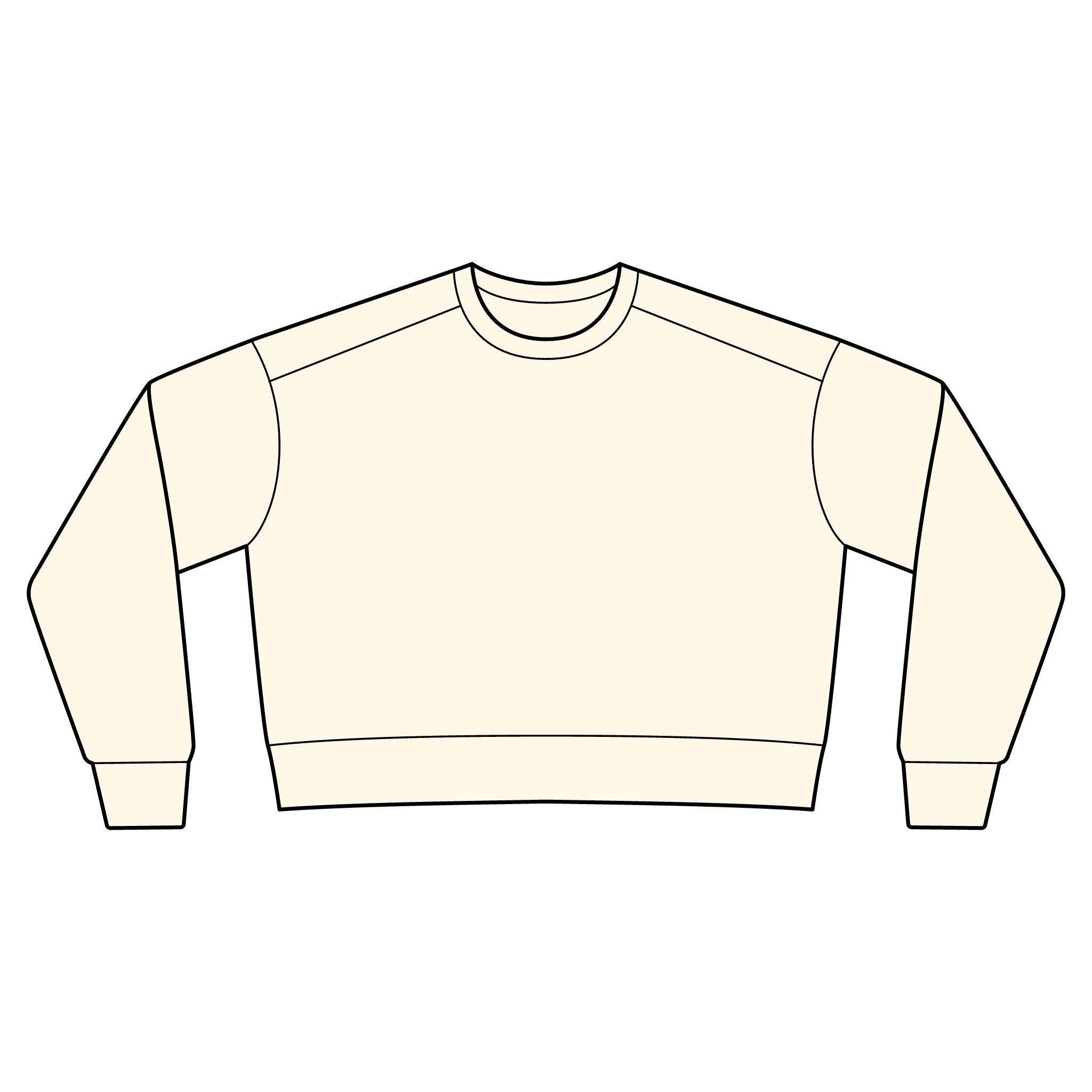 Women's Crewneck Sweatshirt — Minimal 'VIRENTO' Box Logo, Garment-Dyed Casual Pullover