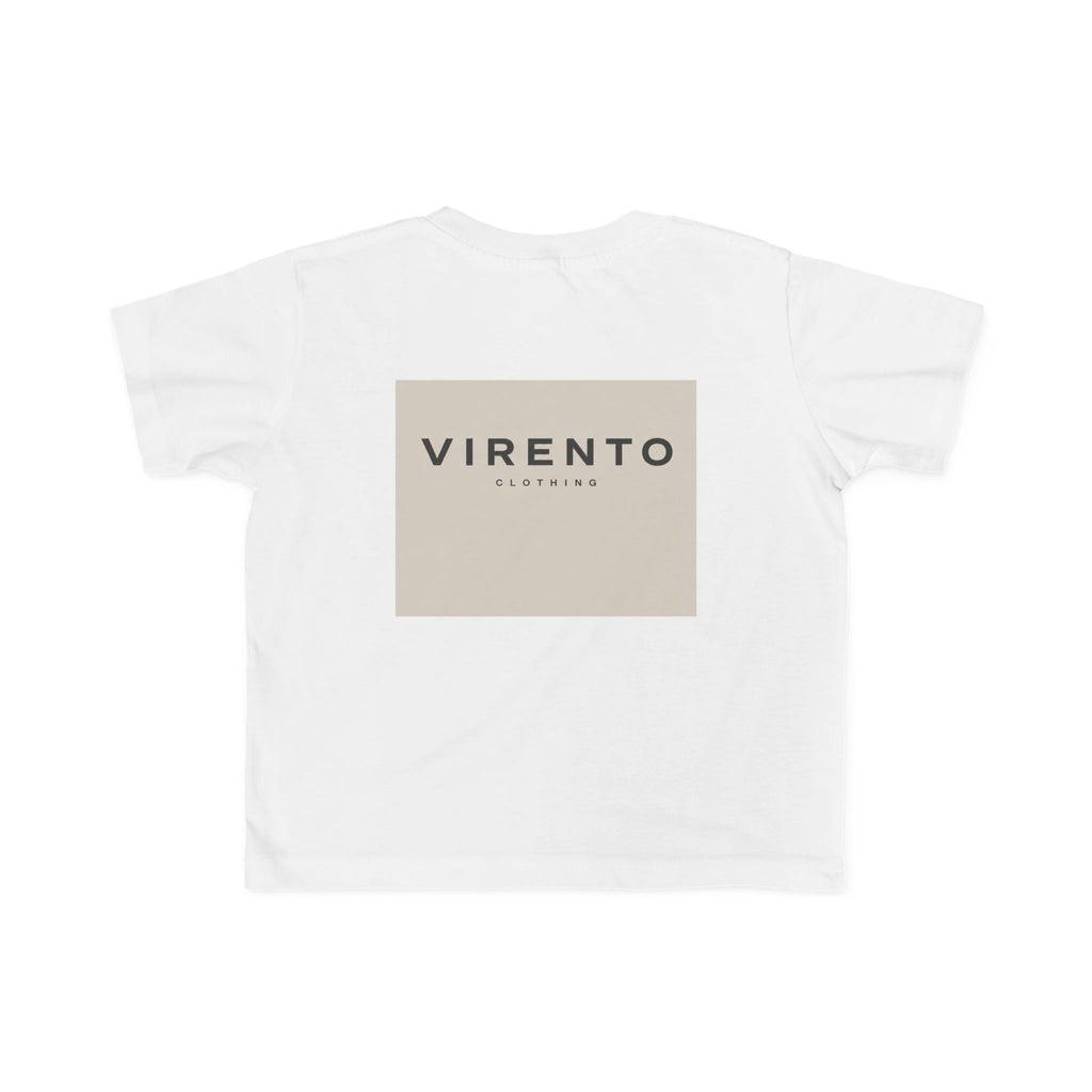 Kids Logo Tee — 'VIRENTO' Minimal Square Graphic Toddler T-Shirt