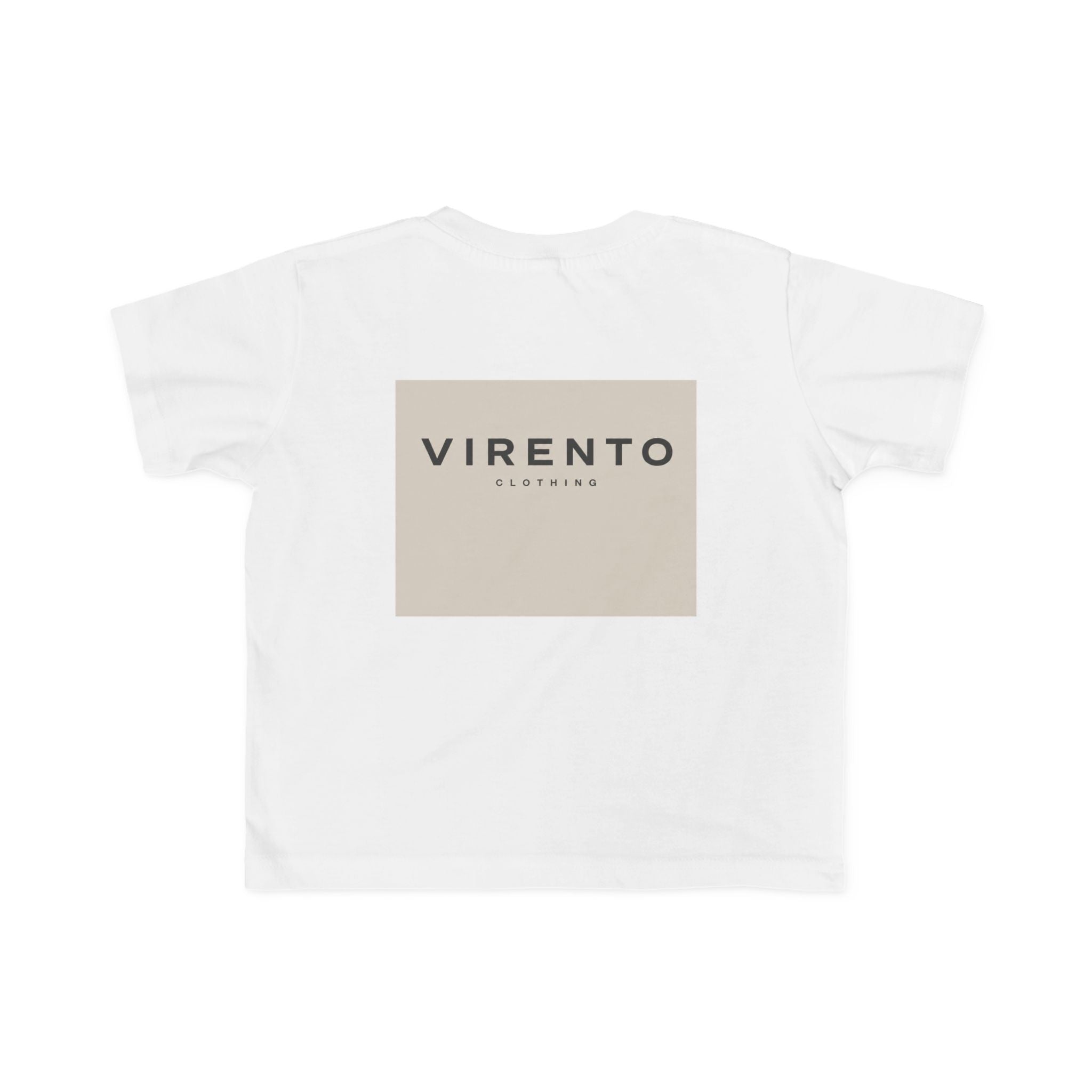 Kids Logo Tee — 'VIRENTO' Minimal Square Graphic Toddler T-Shirt
